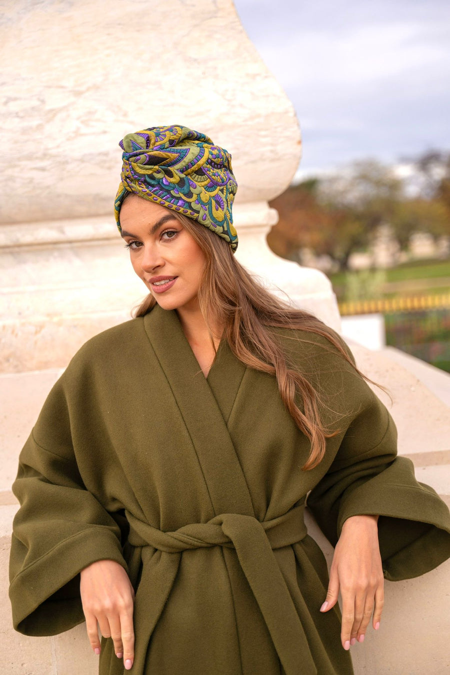 Turban Jacquard Arabesque Floral