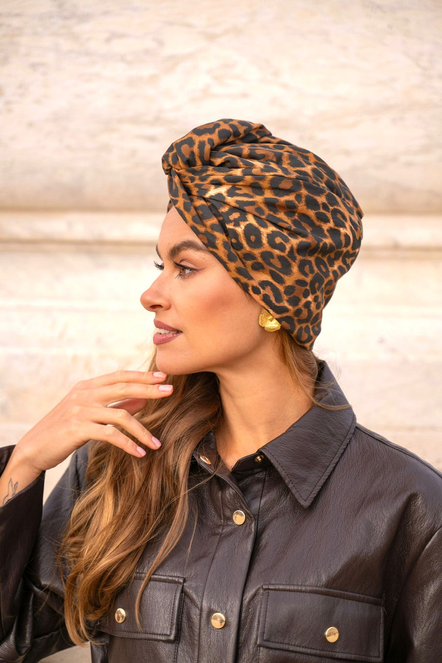 Turban Coton Léopard