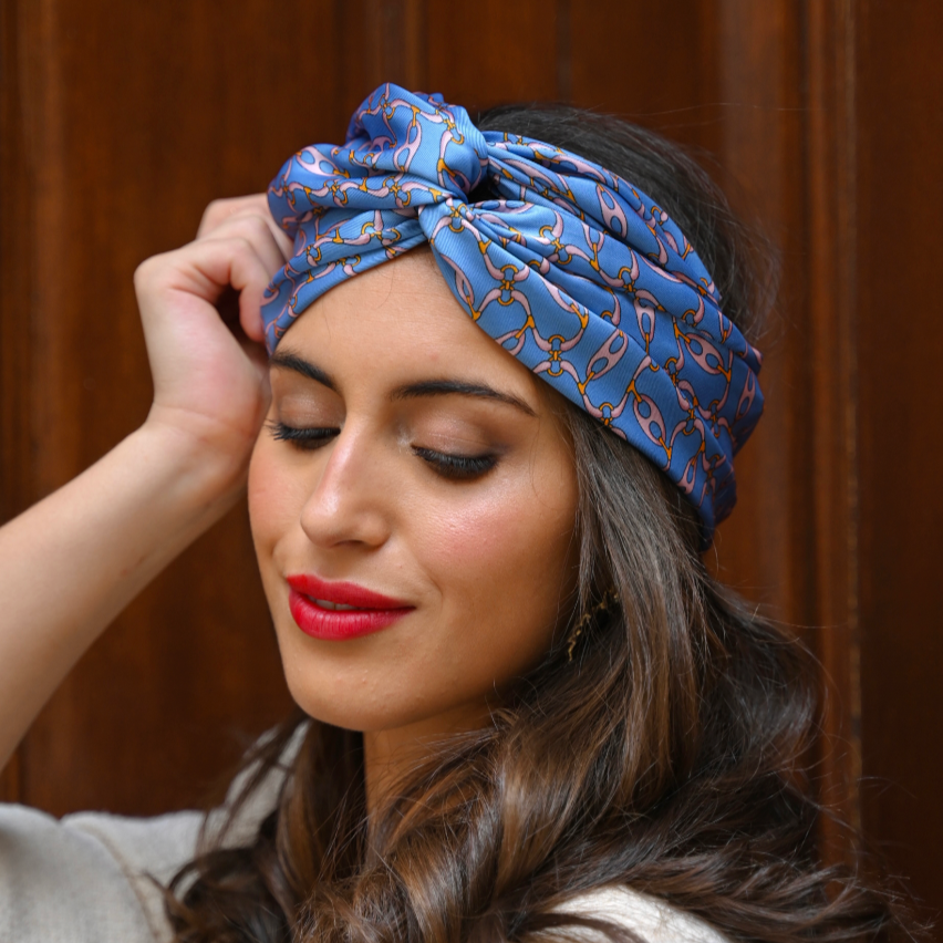 Turban Soie Chaînes