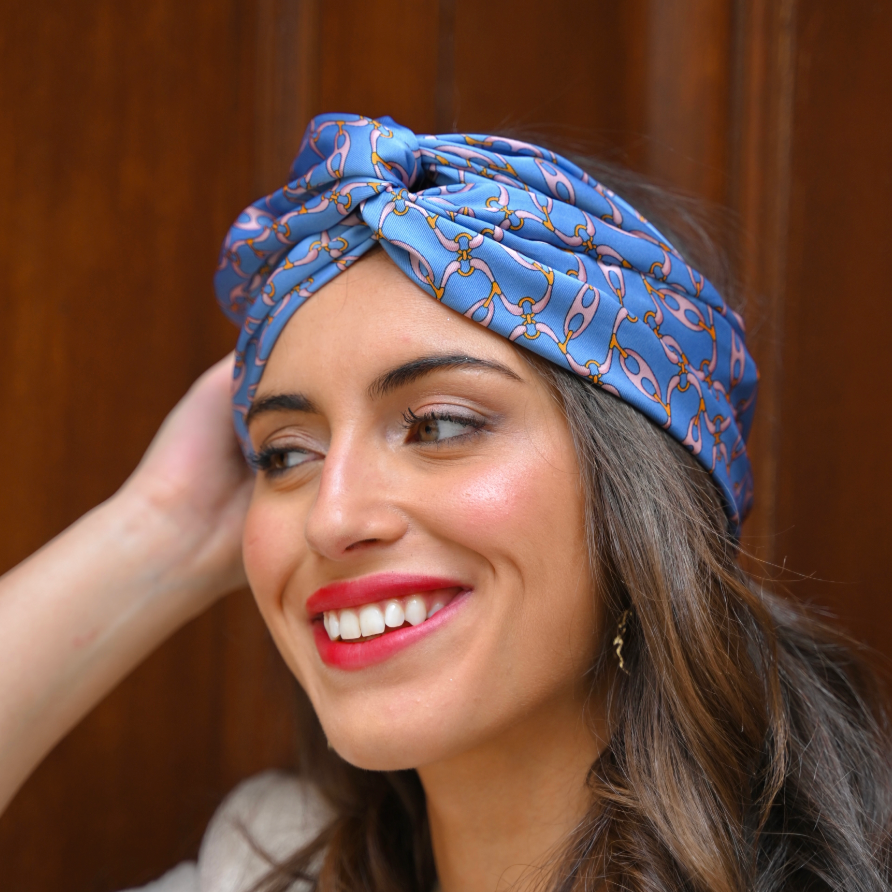 Turban Soie Chaînes