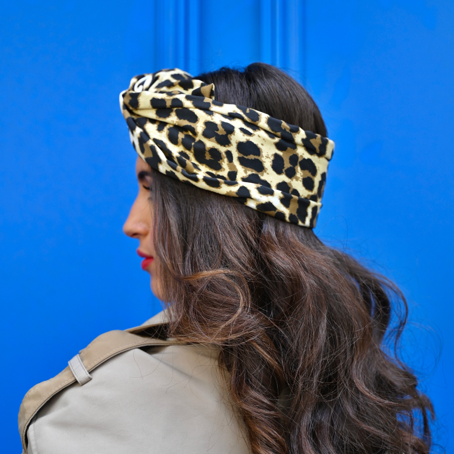 Turban Coton Leopard Chic