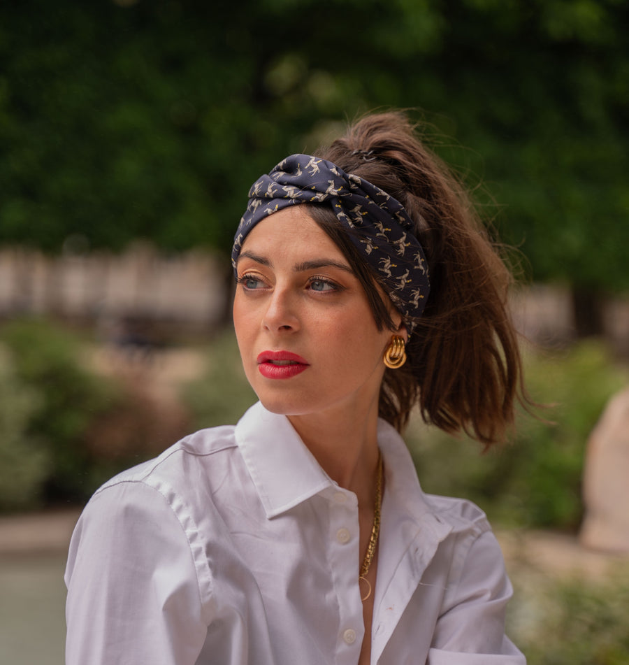 Turban Soie Équestre