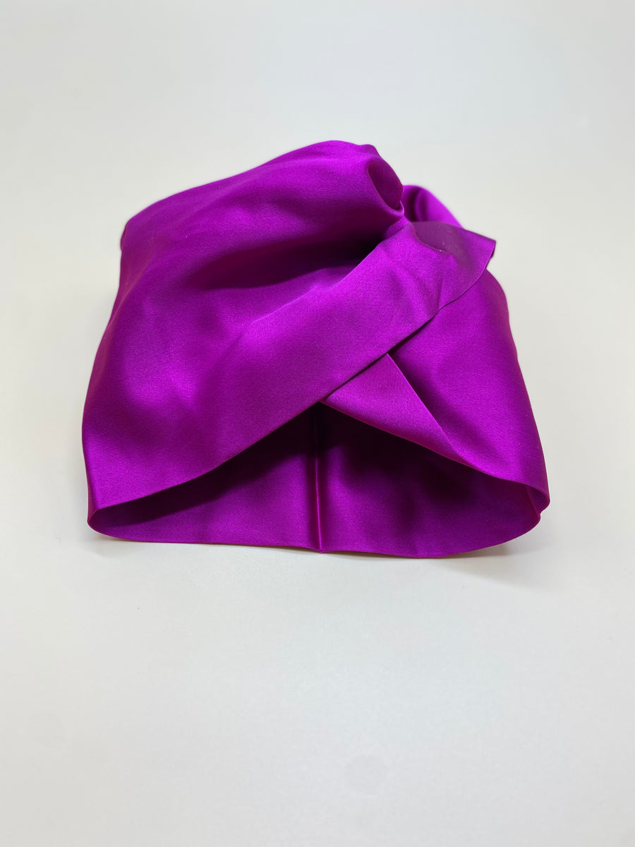 Turban Satin Duchesse Fuchsia
