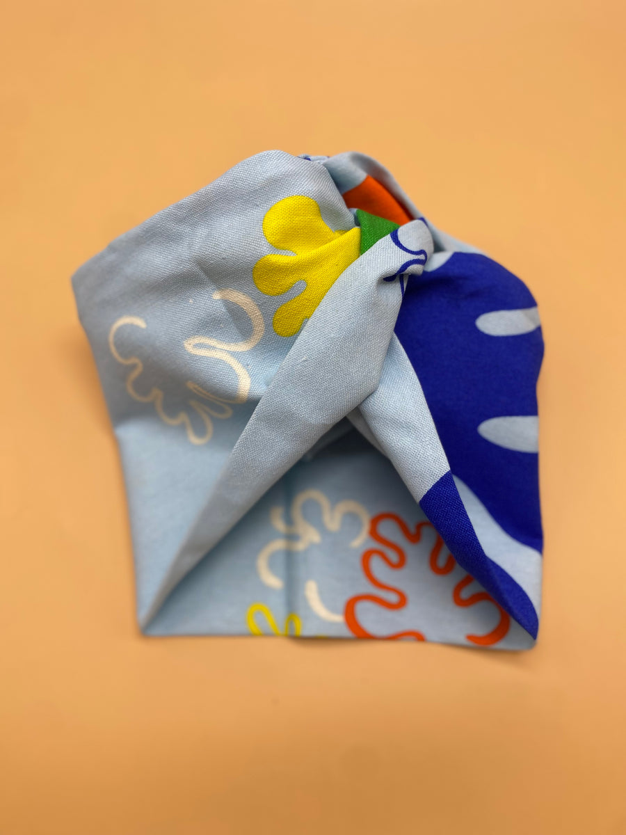 Turban Coton Blue Color
