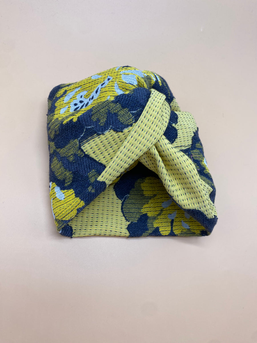 Turban Jacquard Floral Yellow