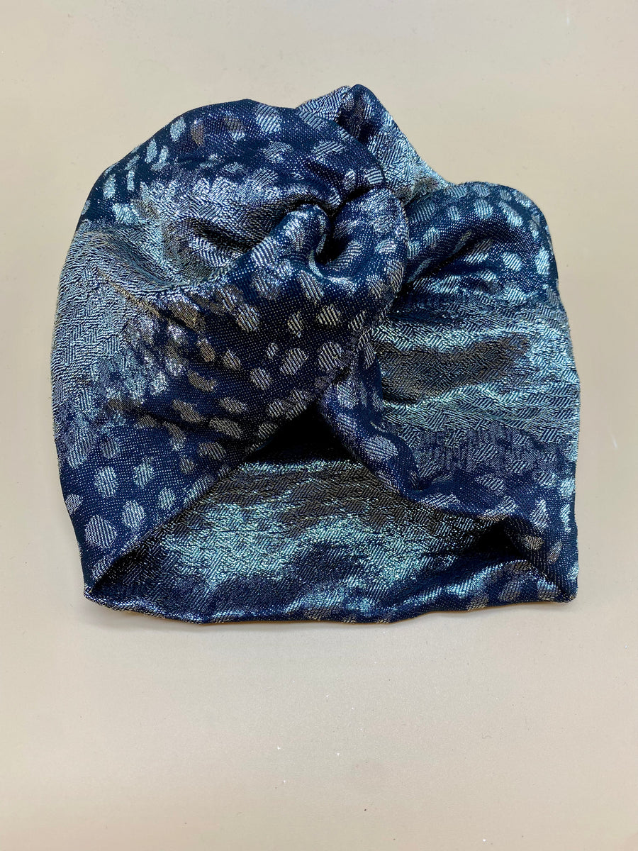 Turban Lurex silver Premium