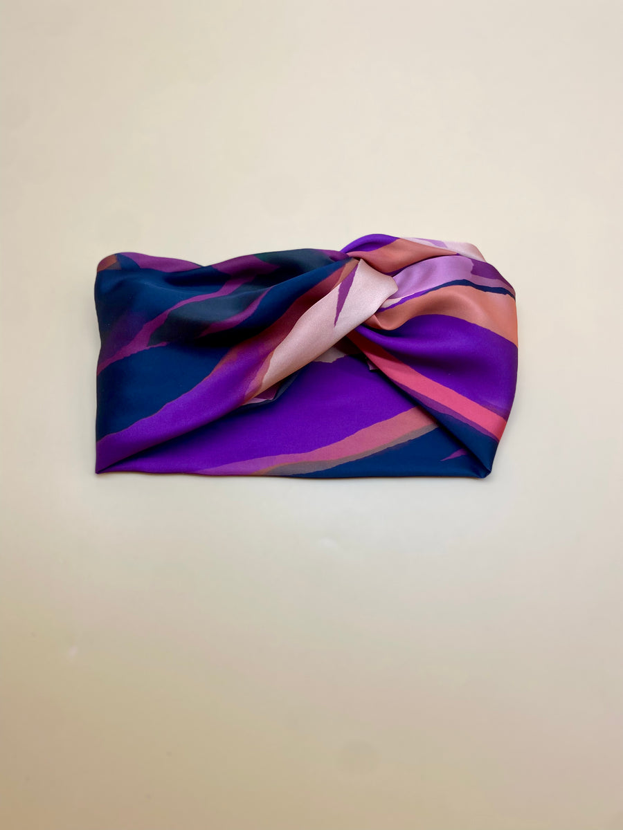 Turban Satin de Soie Abstract