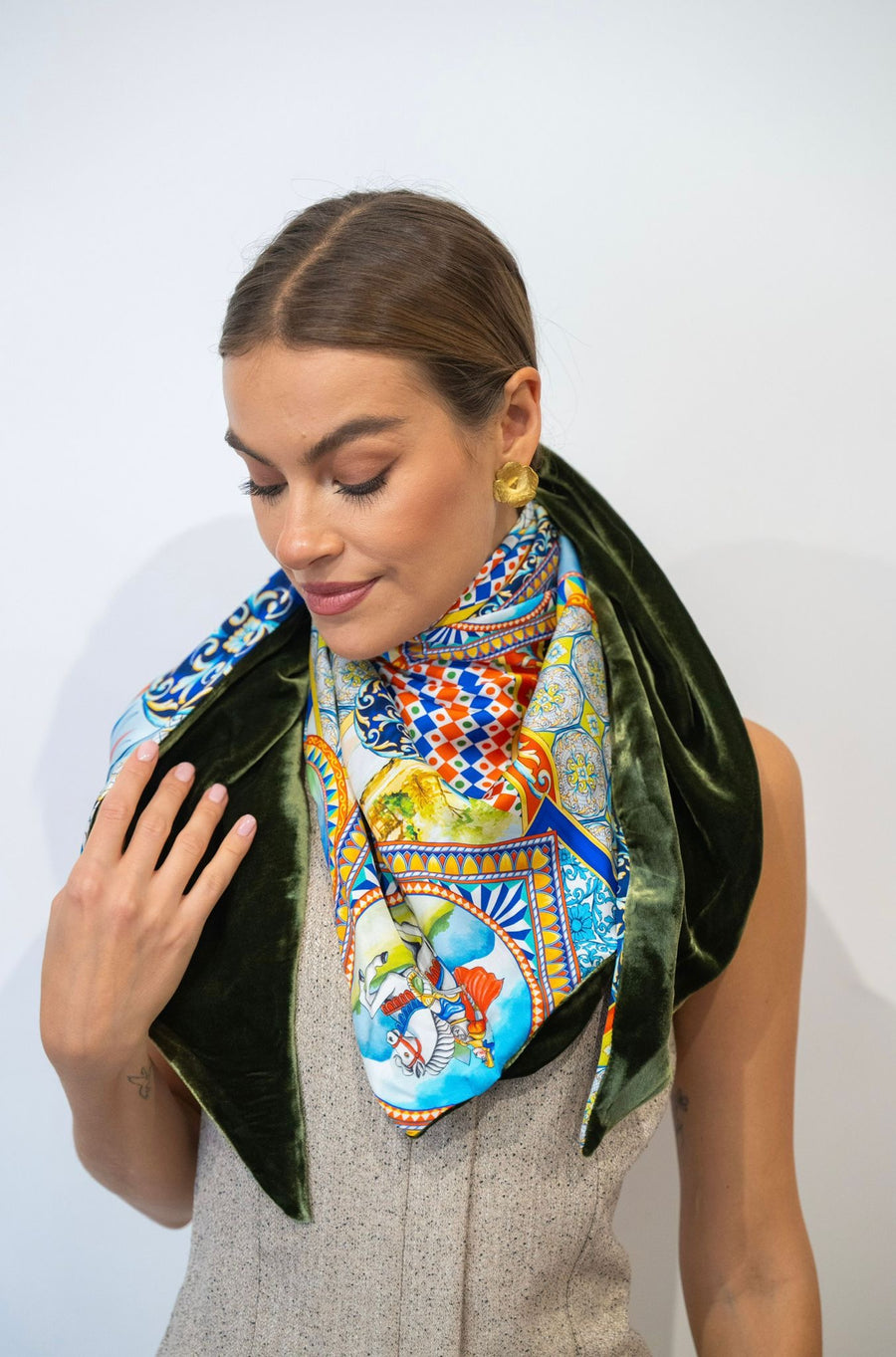 Triangle 100% Soie bi matière NOTO