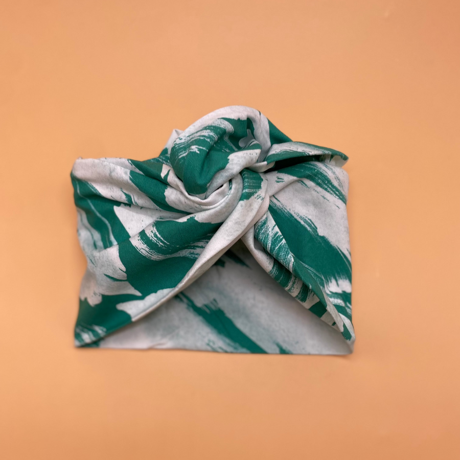 Turban Coton Blue Paint