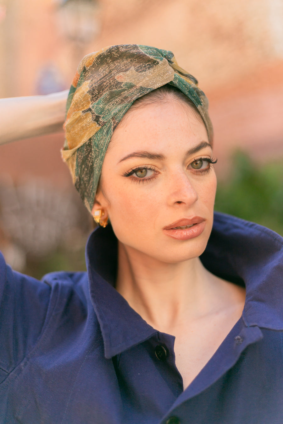 Turban Lurex Floral