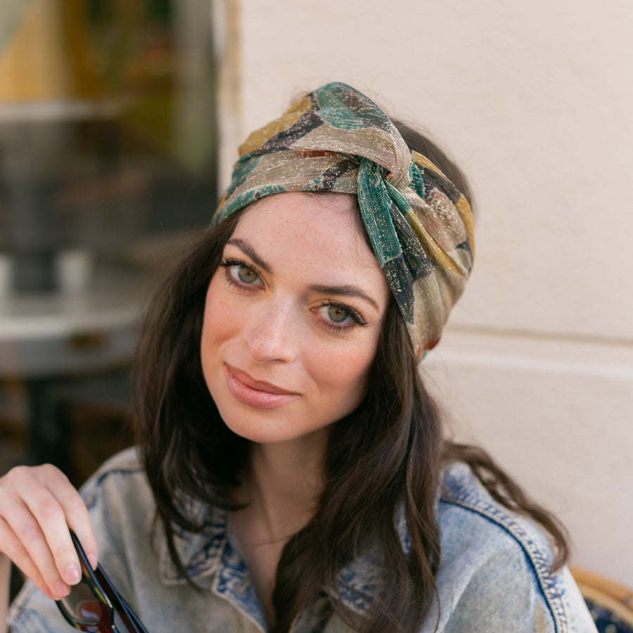 Turban Lurex Floral