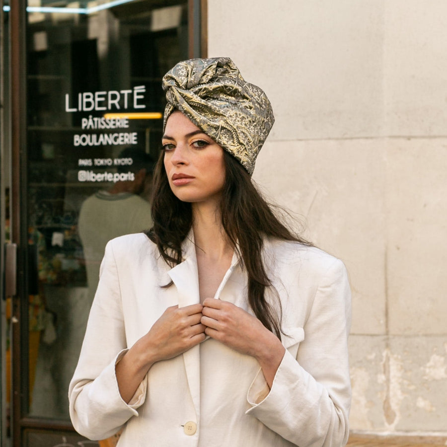 Turban Jacquard Mordoré