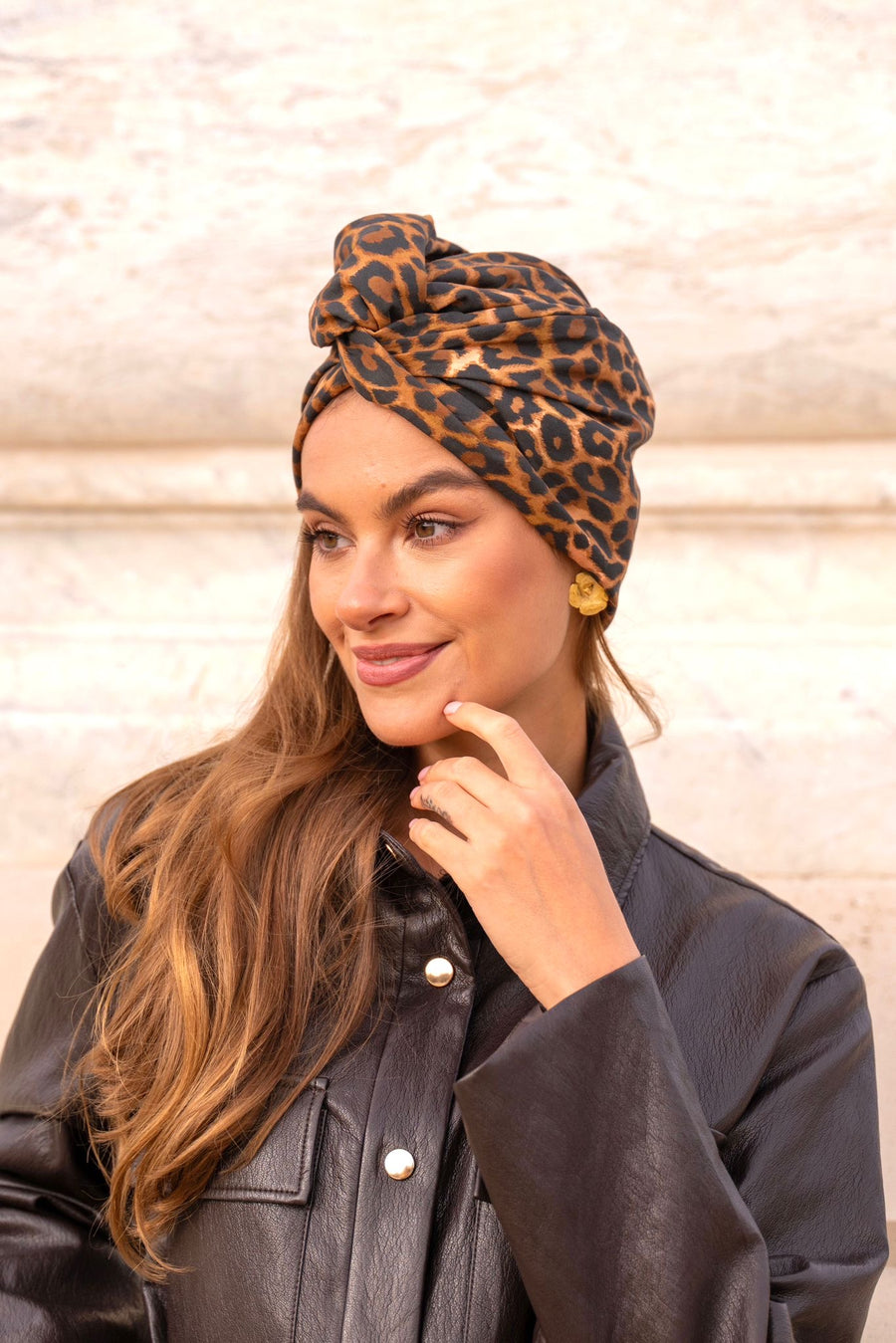 Turban Coton Léopard