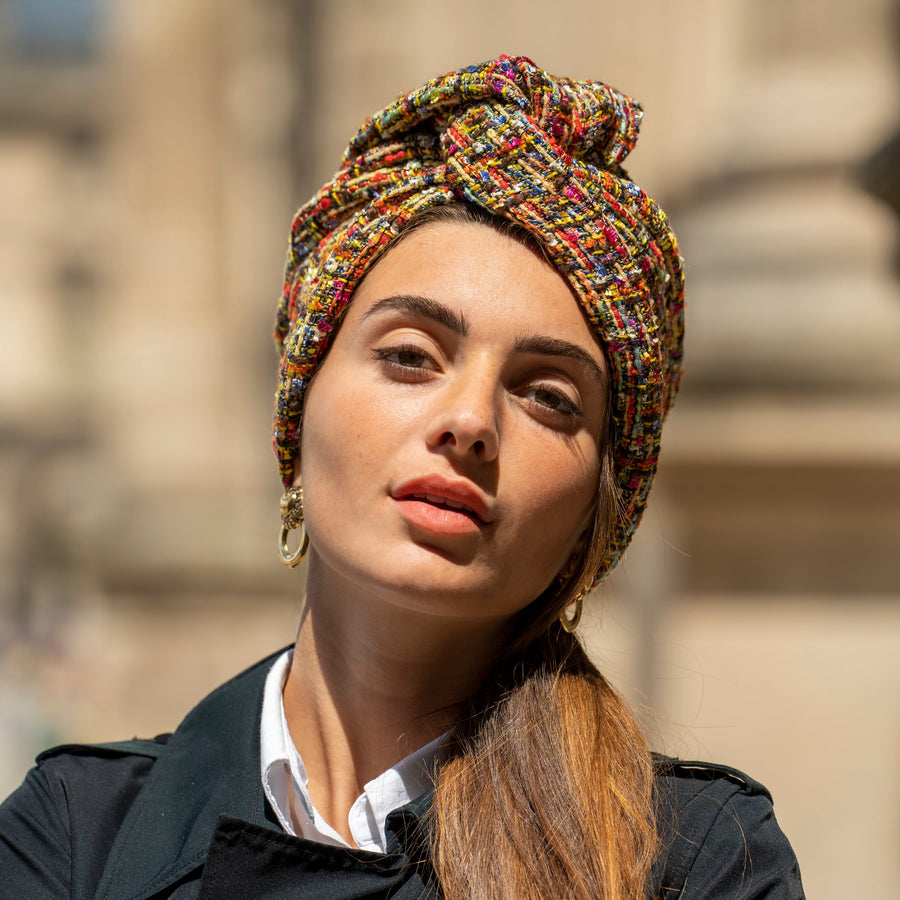 Turban Tweed Multicolore