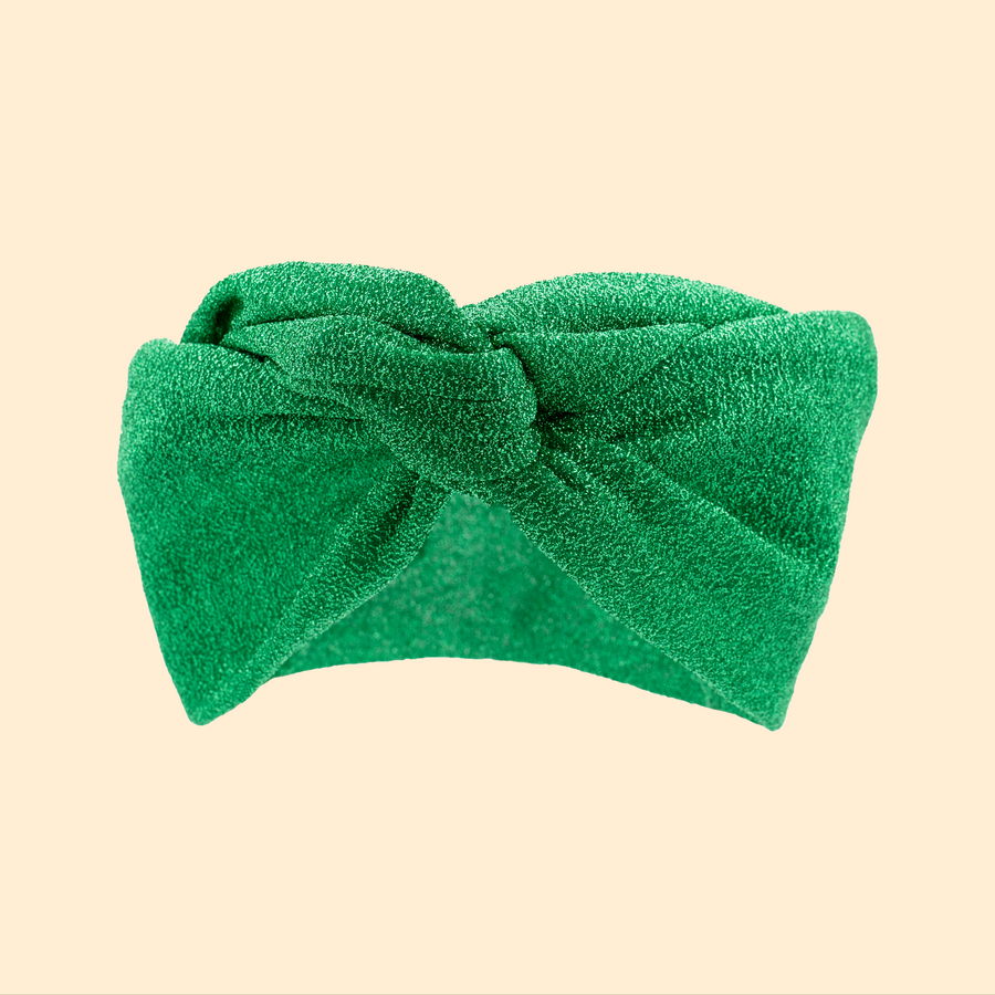Turban Lurex Maille Galaxie Vert