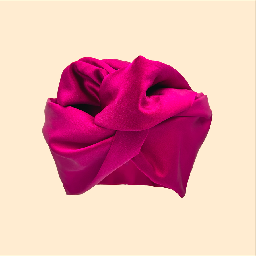 Turban Satin Duchesse Fuchsia