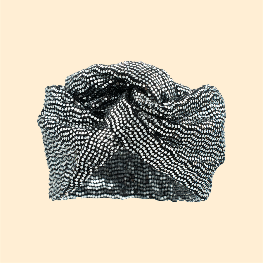 Turban Sequins Argentés