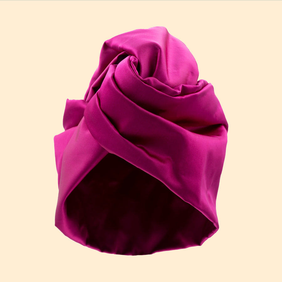 Turban Satin Duchesse Fuchsia