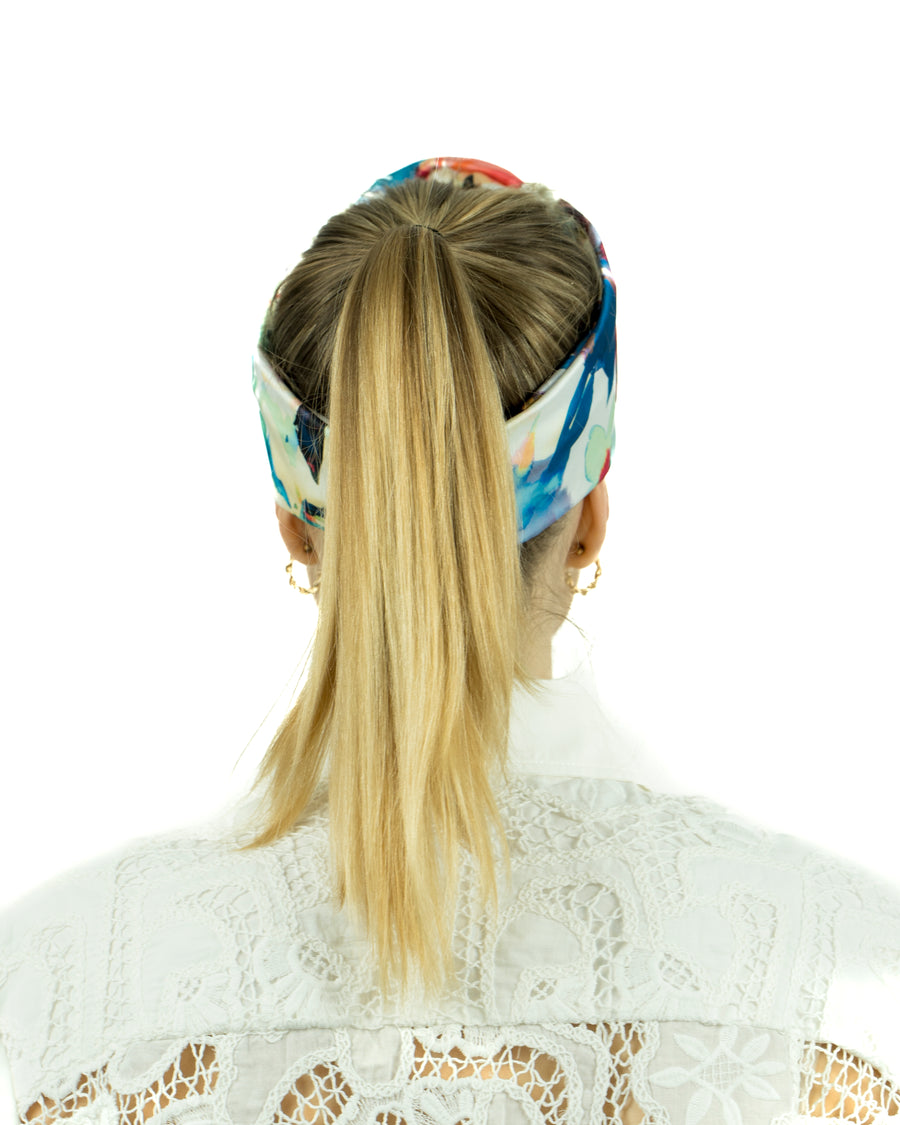 Turban Satin de soie Floral
