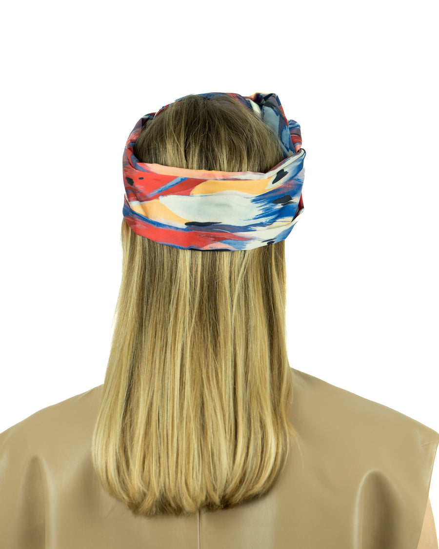 Turban Satin de soie Perroquet
