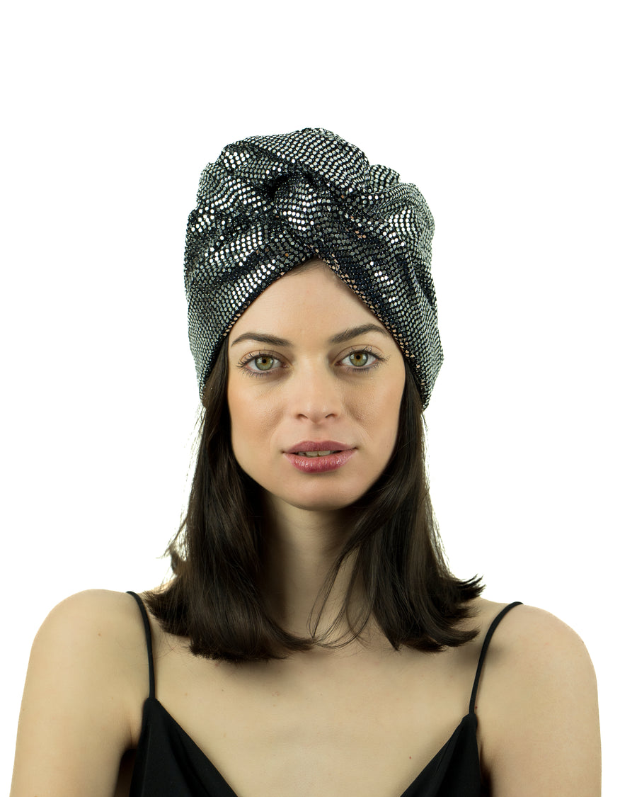 Turban Sequins Argentés